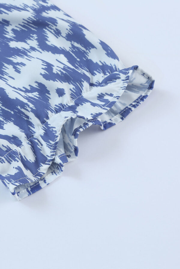 V Neck Casual Geometric Print Maxi Dress - Image 8