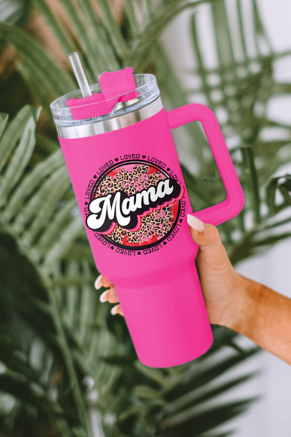 Mama Leopard Print Stainless Steel Insulate Cup with Handle 40oz - Image 6