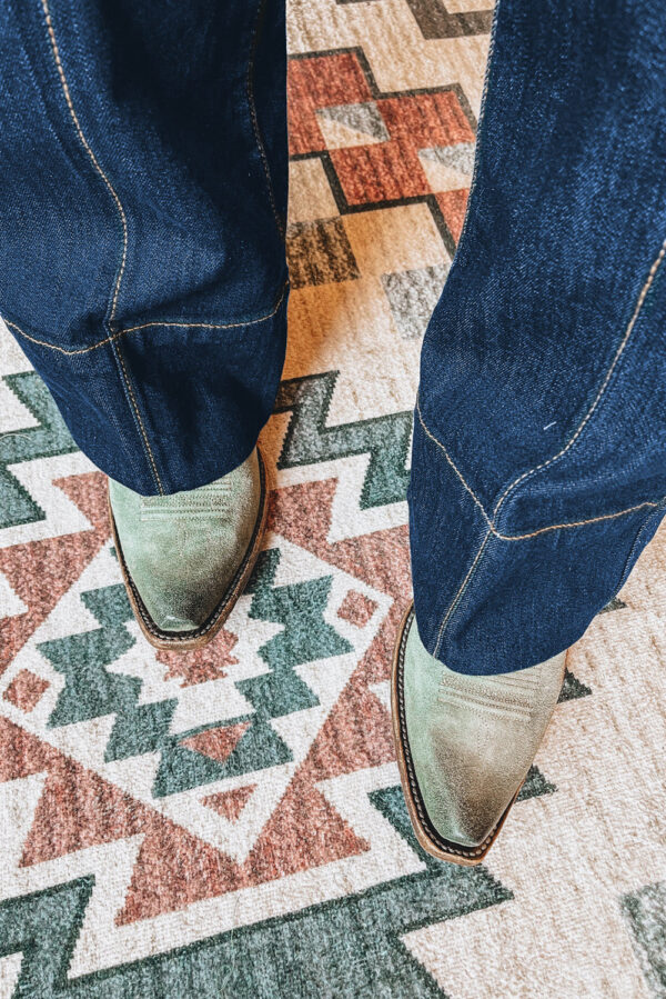 Sail Blue Center Seam Deep Wash Straight Jeans - Image 6