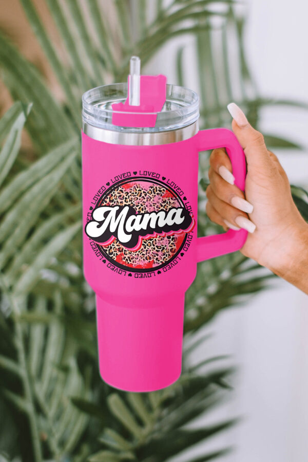 Mama Leopard Print Stainless Steel Insulate Cup with Handle 40oz - Image 5