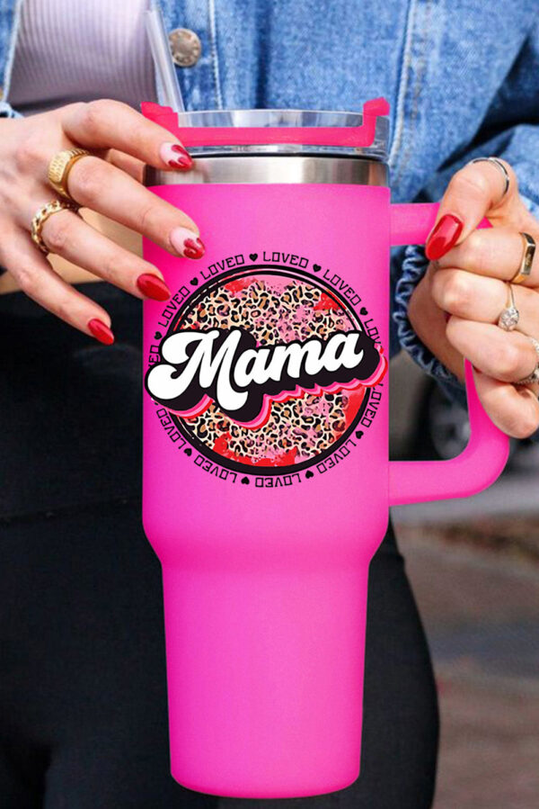 Mama Leopard Print Stainless Steel Insulate Cup with Handle 40oz - Image 12