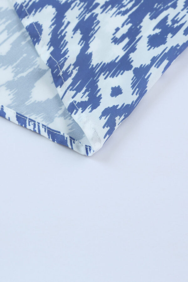 V Neck Casual Geometric Print Maxi Dress - Image 7
