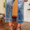 Ashleigh Blue Mineral Wash High Waist Bell Bottom Crop Jeans - Image 7