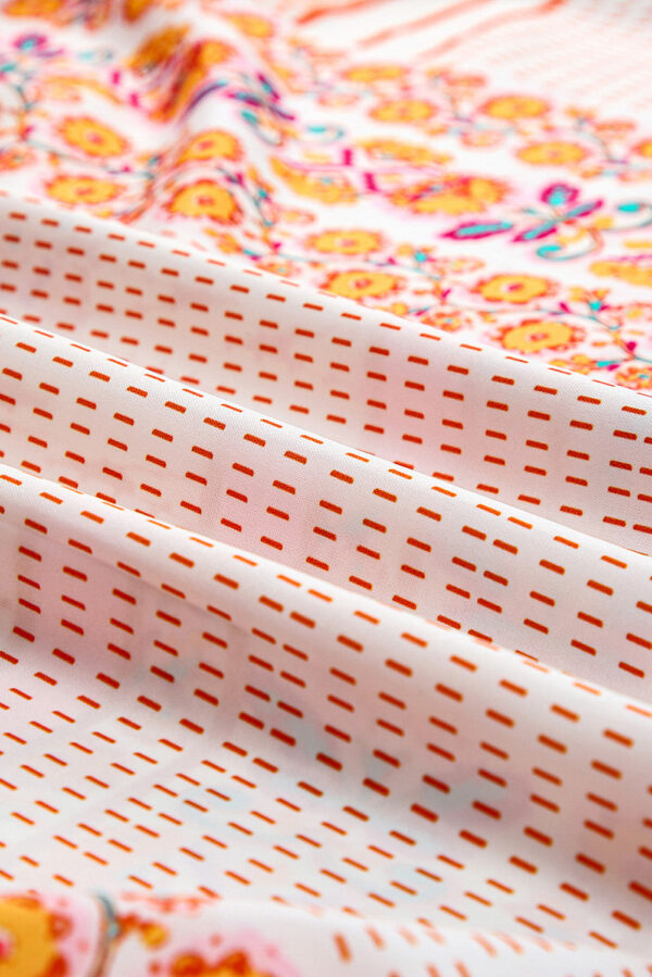 Multicolor Boho Patchwork Print Square Neck Sundress - Image 13