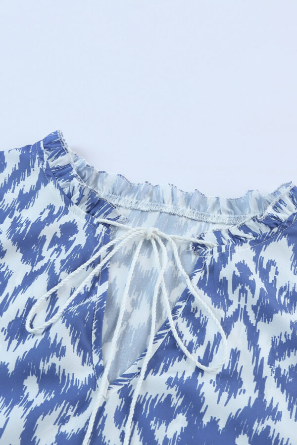V Neck Casual Geometric Print Maxi Dress - Image 9