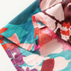 Rose Red Floral Print Puff Sleeve Notched V Neck Blouse - Image 10