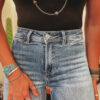Ashleigh Blue Mineral Wash High Waist Bell Bottom Crop Jeans - Image 5