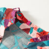 Rose Red Floral Print Puff Sleeve Notched V Neck Blouse - Image 7