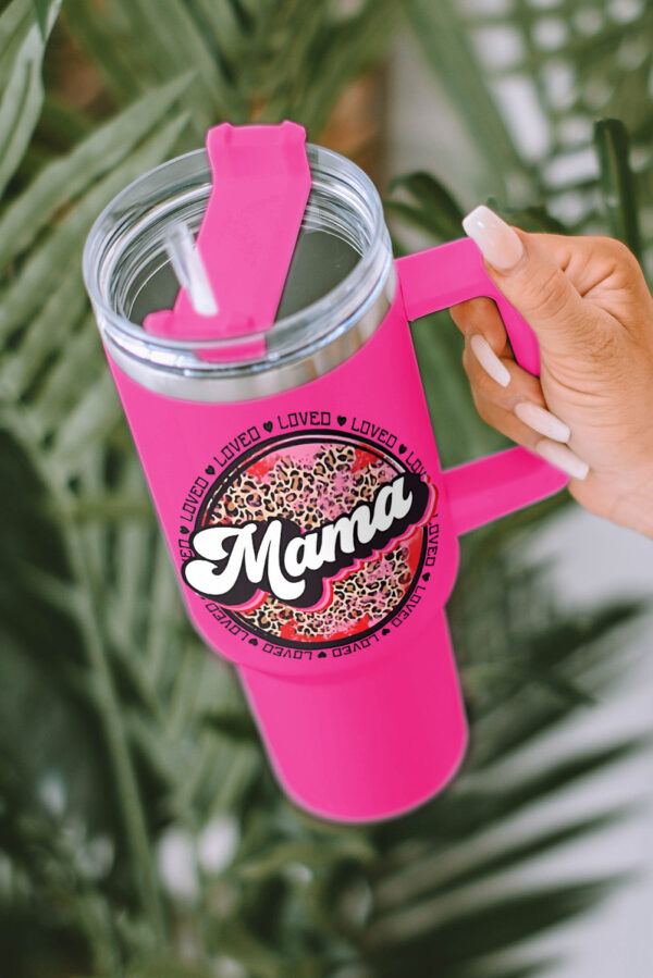 Mama Leopard Print Stainless Steel Insulate Cup with Handle 40oz - Image 3