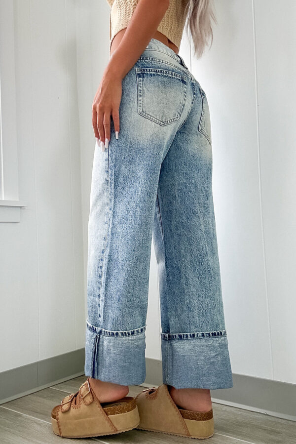 Myosotis High Rise Button Zip Fly Medium Wash Jeans - Image 2