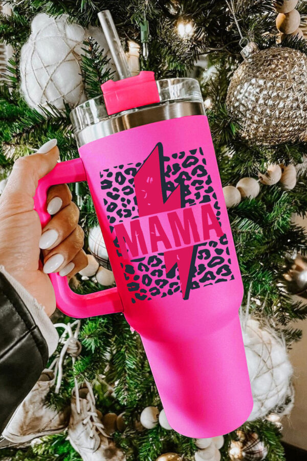 Mama Leopard Print Stainless Steel Insulate Cup with Handle 40oz - Image 15